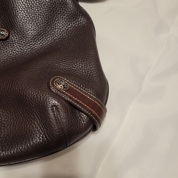 Brighton Brown and Tan Shoulder Bag with Hobo Silhouette - Picture 7 of 9
